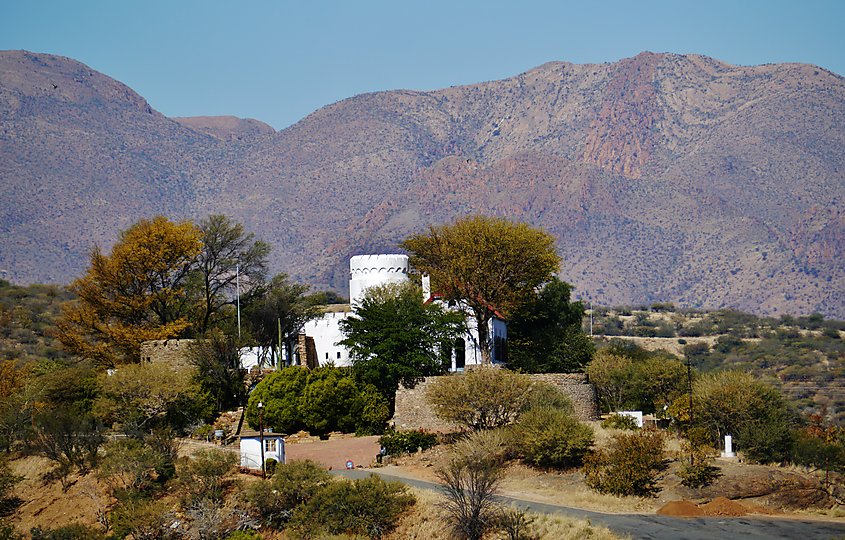 Windhuk Independence Memorial Museum Blick auf die Schwerinsburg 2